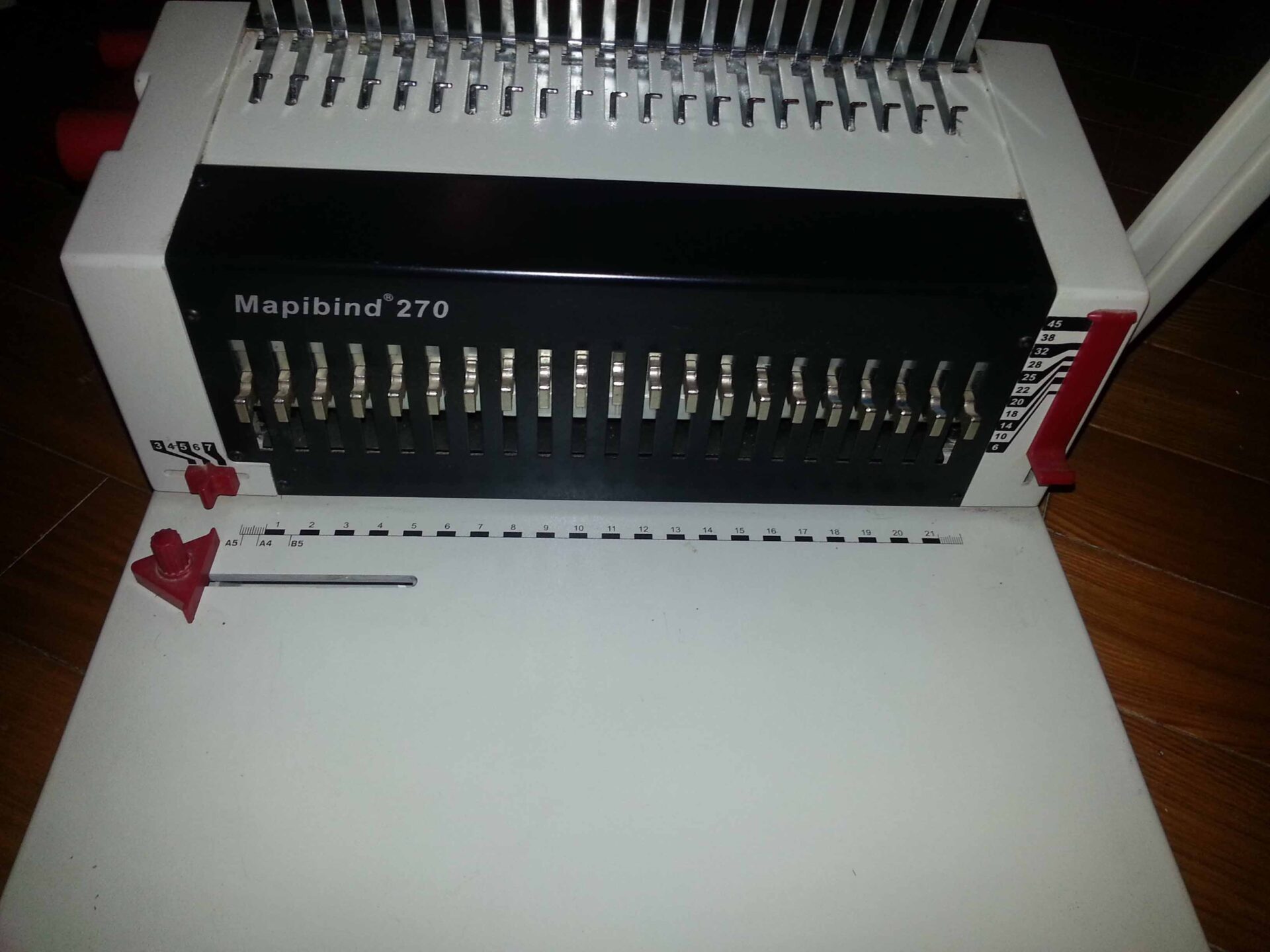 Aparat profesional indosariere cu spire din plastic Mapibind 270